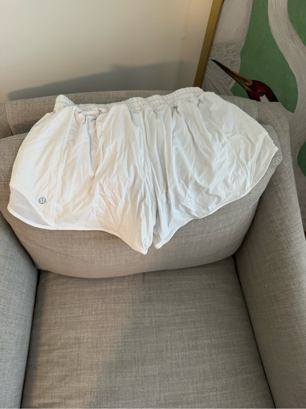 lululemon athletica White Lightweight Running Shorts - Picture 1 of 3